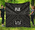 Fiji Premium Quilt - Fiji Seal With Polynesian Tattoo Style (Black) - Polynesian Pride