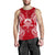 Tuvalu Polynesian Men Tank Top Map Red White Red - Polynesian Pride