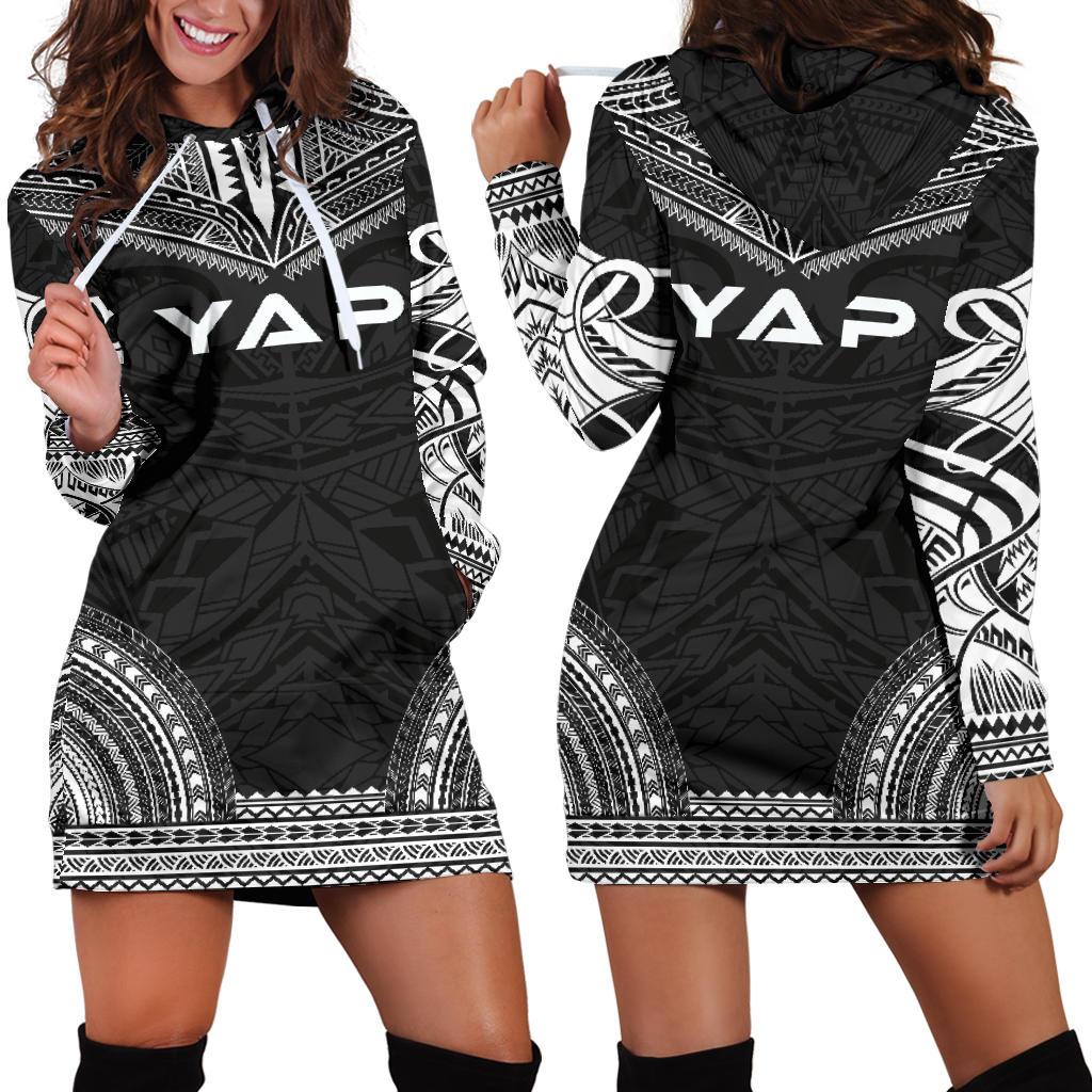 Yap Women's Hoodie Dress - Polynesian Black Chief Black - Polynesian Pride