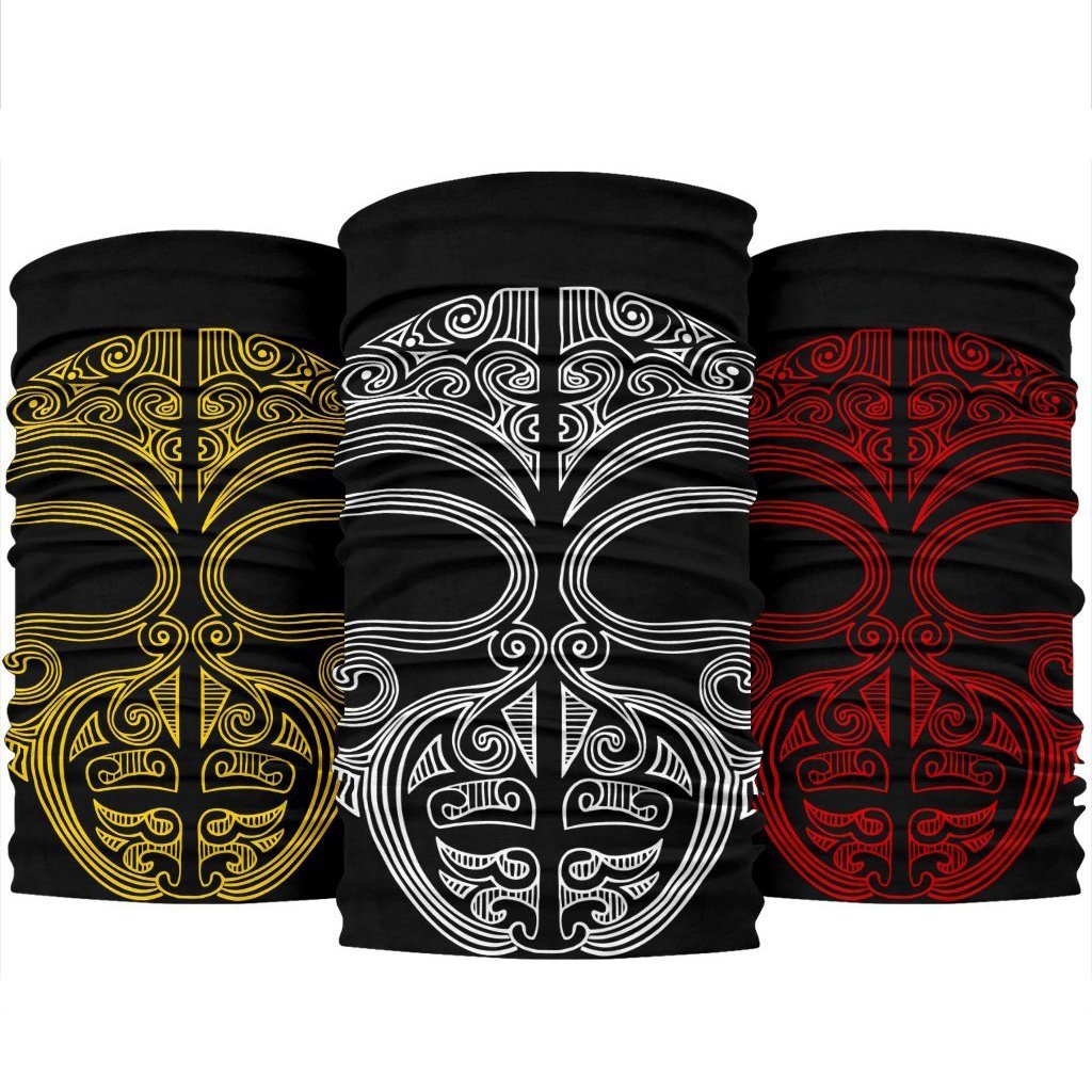 New Zealand Maori Bandana, Ta Moko Mask Bandana 3pcs package One Size - Polynesian Pride