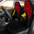 Papua New Guinea Car Seat Covers - Papua New Guinea FLag Polynesian Red Curve Universal Fit Red - Polynesian Pride