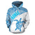 Hawaii Hoodie Turtle Mermaid Polynesian Tattoo White Blue Version - Polynesian Pride