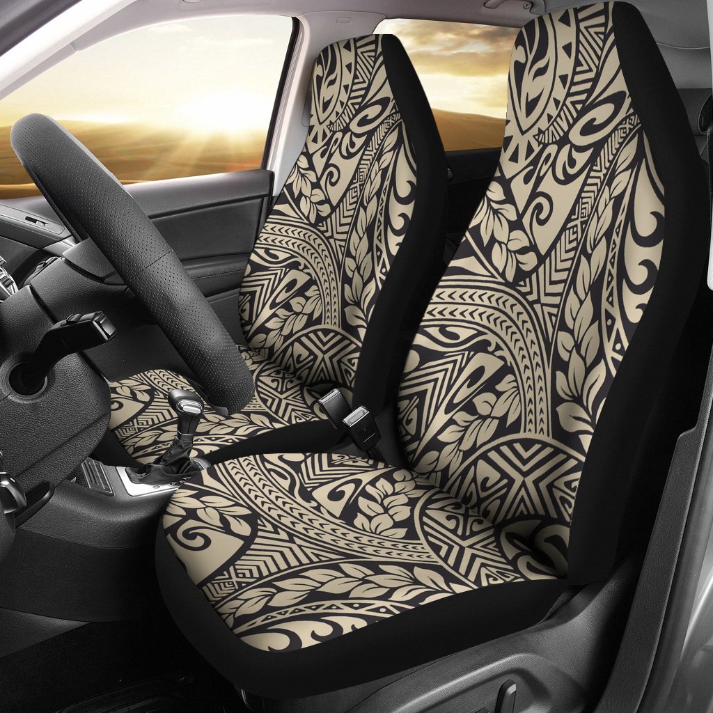 Polynesian Car Seat Cover - Polynesian Tattoo 42 Universal Fit Black - Polynesian Pride