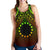 Polynesian Cook Islands Personalised Women's Racerback Tank - Reggae Vintage Polynesian Patterns - Polynesian Pride