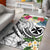 Wallis and Futuna Polynesian Area Rug - Summer Plumeria (White) White - Polynesian Pride