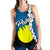 Palau Polynesian Women's Racerback Tank - Tribal Wave Tattoo Flag Style - Polynesian Pride