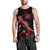 New Caledonia Men Tank Top - Turtle With Blooming Hibiscus Red - Polynesian Pride