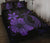 Hawaii Fish Hook Kanaka Map Hibiscus Poly Quilt Bed Set - Purple - Polynesian Pride