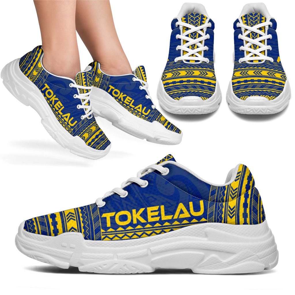 Tokelau Chunky Sneakers - Polynesian Chief Flag Version - Polynesian Pride