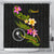 Chuuk Polynesian Shower Curtain - Plumeria Tribal 177 x 172 (cm) Black - Polynesian Pride