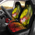 Tahiti Custom Personalised Car Seat Covers - Humpback Whale with Tropical Flowers (Yellow) Universal Fit Yellow - Polynesian Pride