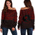 Chuuk Women's Off Shoulder Sweater - Red Version Red - Polynesian Pride