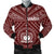 Samoa Men's Bomber Jacket - Samoa Seal In Polynesian Tattoo Style (Red) Red - Polynesian Pride