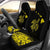 Hawaii Map Plumeria Polynesian Yellow Turtle Car Set Covers - Polynesian Pride