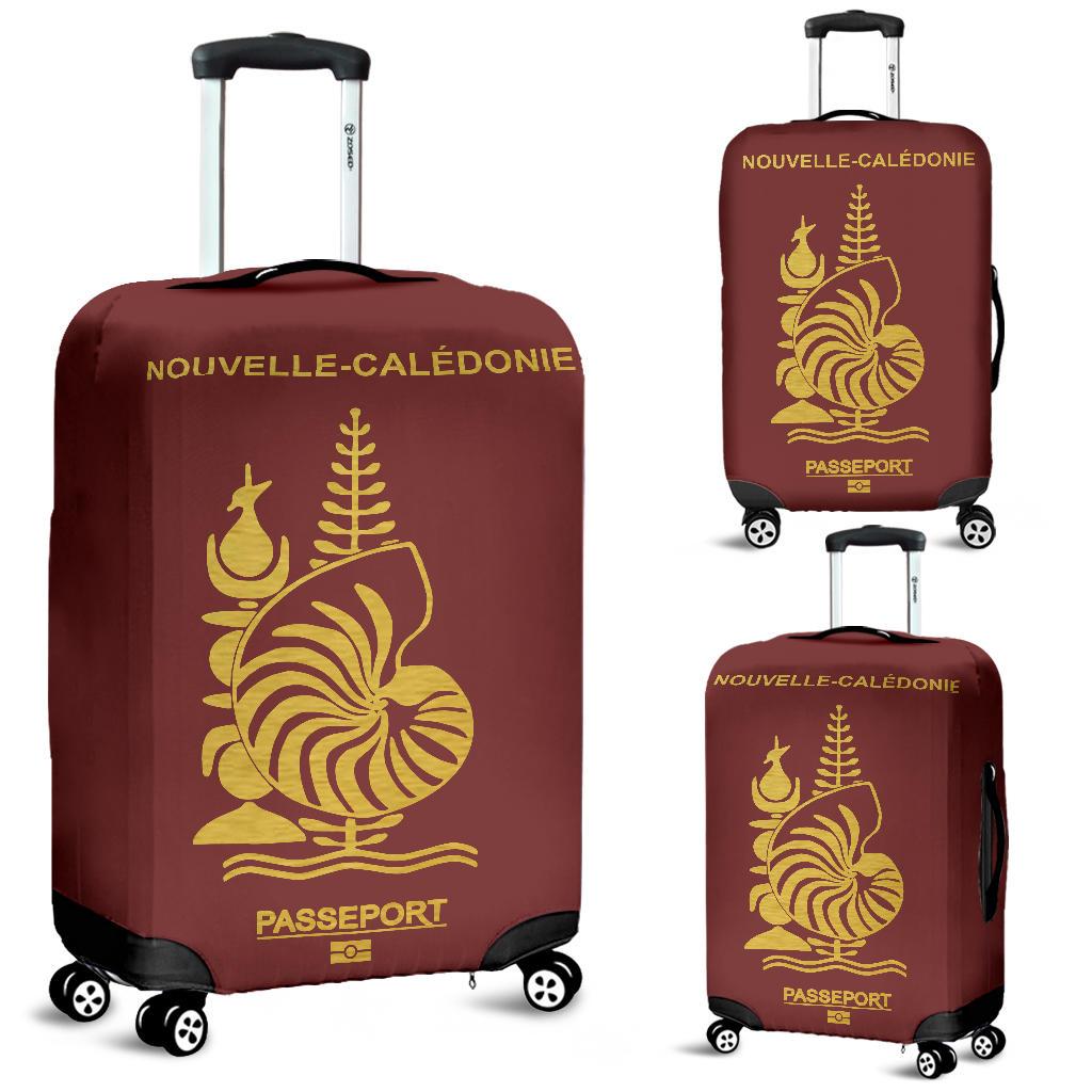 New Caledonia Passport Luggage Cover Red - Polynesian Pride