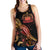 Samoa Polynesian Women Tank Top - Turtle With Blooming Hibiscus Gold - Polynesian Pride