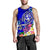 Tonga Men's Tank Top - Turtle Plumeria (Blue) - Polynesian Pride