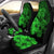 Hawaiian Map Turtle Hibiscus Green Vintage Polynesian Car Seat Covers - Polynesian Pride