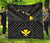 Hawaii Premium Quilt - Hawaii Kanaka Maoli And Map ( Black) - Polynesian Pride