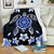 Hawaiian Icon Blue Turtle Plumeria Blanket - Polynesian Pride