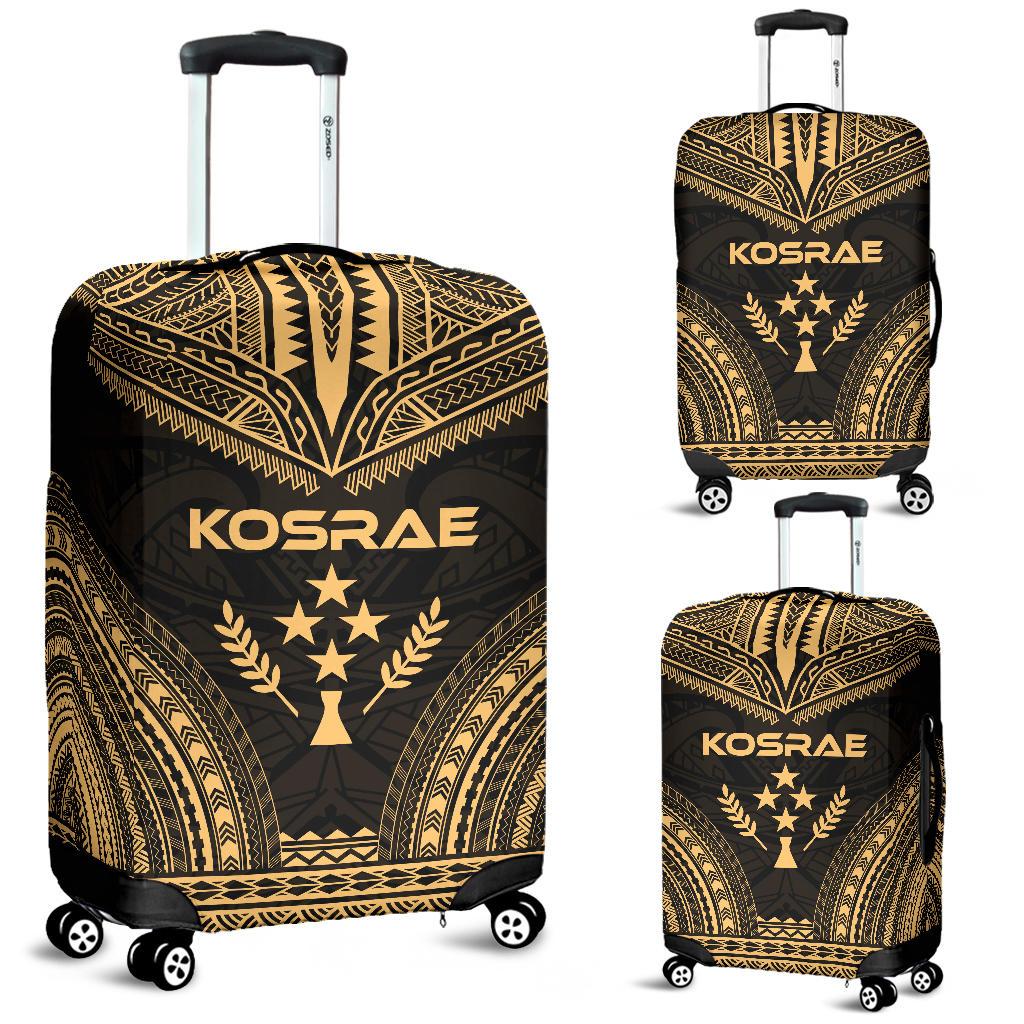 Kosrae Polynesian Chief Luggage Cover - Gold Version Gold - Polynesian Pride