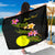 Palau Polynesian Custom Personalised Sarong - Plumeria Tribal Women One Size Black - Polynesian Pride