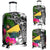 Tokelau Luggage Covers - Turtle Plumeria Banana Leaf Black - Polynesian Pride