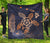 Hawaii Kakau Polynesian Turtle Map Premium Quilt - Indigo Blue - Polynesian Pride