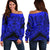 Polynesian Women's Off Shoulder Sweater 24 Blue - Polynesian Pride