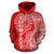 Tahiti Polynesian Custom Hoodie Coconut Red White - Polynesian Pride