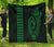 Hawaii Kakau Makau Fish Hook Polynesian Premium Quilt - Green Green - Polynesian Pride