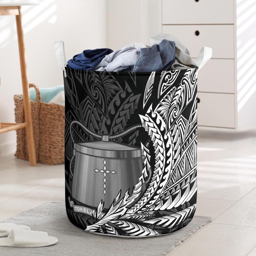 Tokelau Laundry Basket - Wings Style Laundry Basket - Tokelau One Size Black - Polynesian Pride