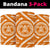 Hawaiian Turtle Map Orange Bandana 3 - Pack - Polynesian Pride