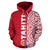 Tahiti All Over Zip up Hoodie Polynesian Shoulder Style - Polynesian Pride