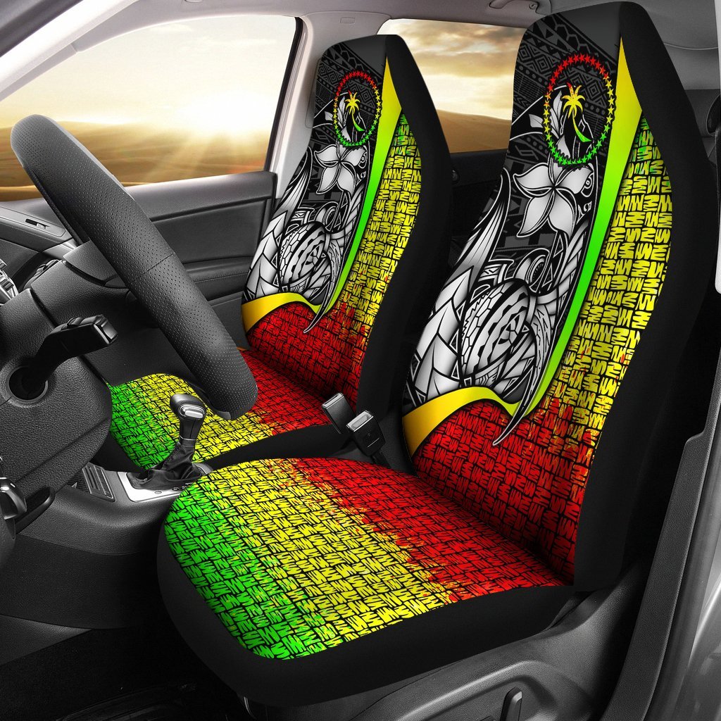 Chuuk Micronesian Car Seat Covers Reggae - Turtle With Hook Universal Fit Reggae - Polynesian Pride