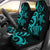 Kosrae Micronesian Car Seat Covers - Turquoise Tentacle Turtle Universal Fit Turquoise - Polynesian Pride