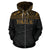 Tokelau Polynesian All Over Zip up Hoodie Gold Horizontal - Polynesian Pride