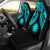 Nauru Polynesian Car Seat Covers Pride Seal And Hibiscus Neon Blue Universal Fit Blue - Polynesian Pride