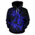 American Samoa Polynesian Custom Hoodie Eagle Coat of rms Blue - Polynesian Pride