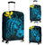 Hawaii Hibiscus Luggage Cover - Harold Turtle - Traffic Blue Blue - Polynesian Pride