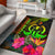 Vanuatu Polynesian Personalised Area Rug - Hibiscus and Banana Leaves Reggae - Polynesian Pride