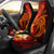 Hawaii Custom Personalised Car Seat Covers - Tribal Tuna Fish Universal Fit Orange - Polynesian Pride