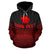 Pohnpei Polynesian Custom Hoodie Red Black Pride Map nd Seal - Polynesian Pride