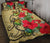 Hawaiian Marble Turtles Hibiscus Quilt Bed Set Beige - Polynesian Pride