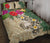 Nauru Polynesian Quilt Bed Set - Hibiscus Turtle Tattoo Beige Beige - Polynesian Pride