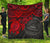 American Samoa Polynesian Premium Quilt - American Samoa Seal & Red Turtle Hibiscus - Polynesian Pride