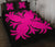 Hawaiian Quilt Bed Set Royal Pattern - Black And Pink - A2 Style Art - Polynesian Pride