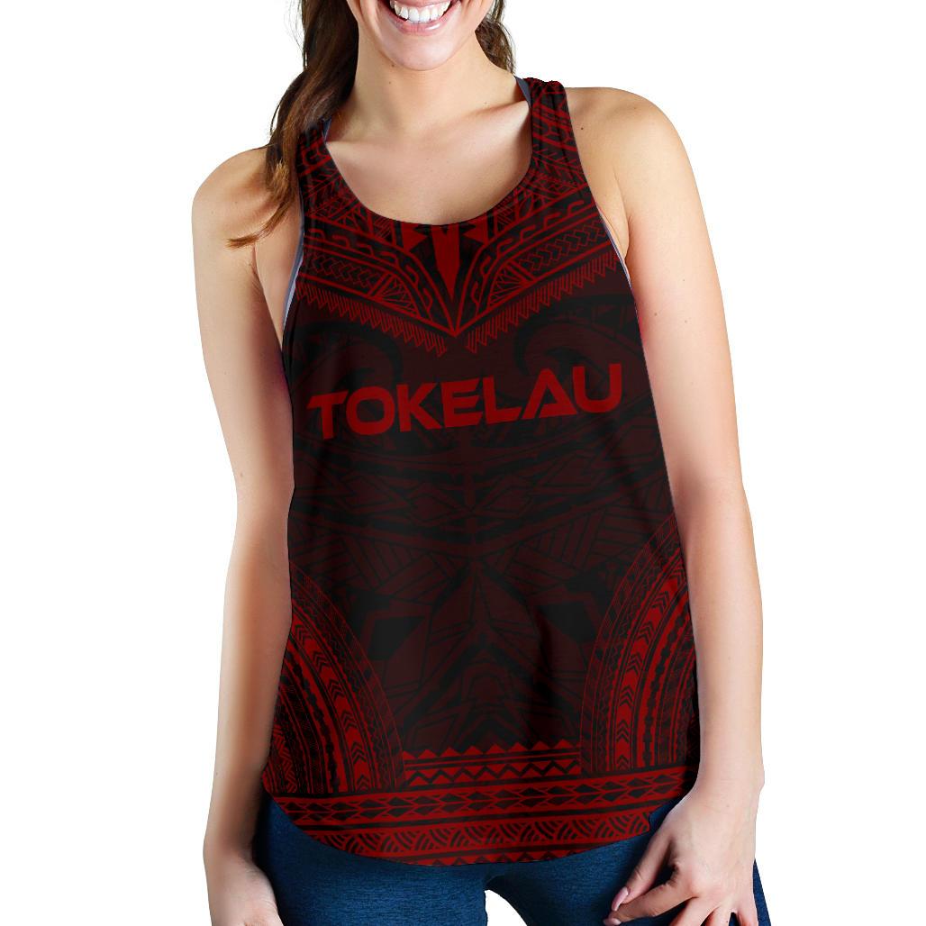 Tokelau Women's Racerback Tank - Polynesian Chief Red Version Red - Polynesian Pride