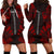 Marquesas Islands Hoodie Dress - Polynesian Tattoo Red Red - Polynesian Pride