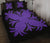 Hawaiian Quilt Bed Set Royal Pattern - Black And Purple - A2 Style Art - Polynesian Pride